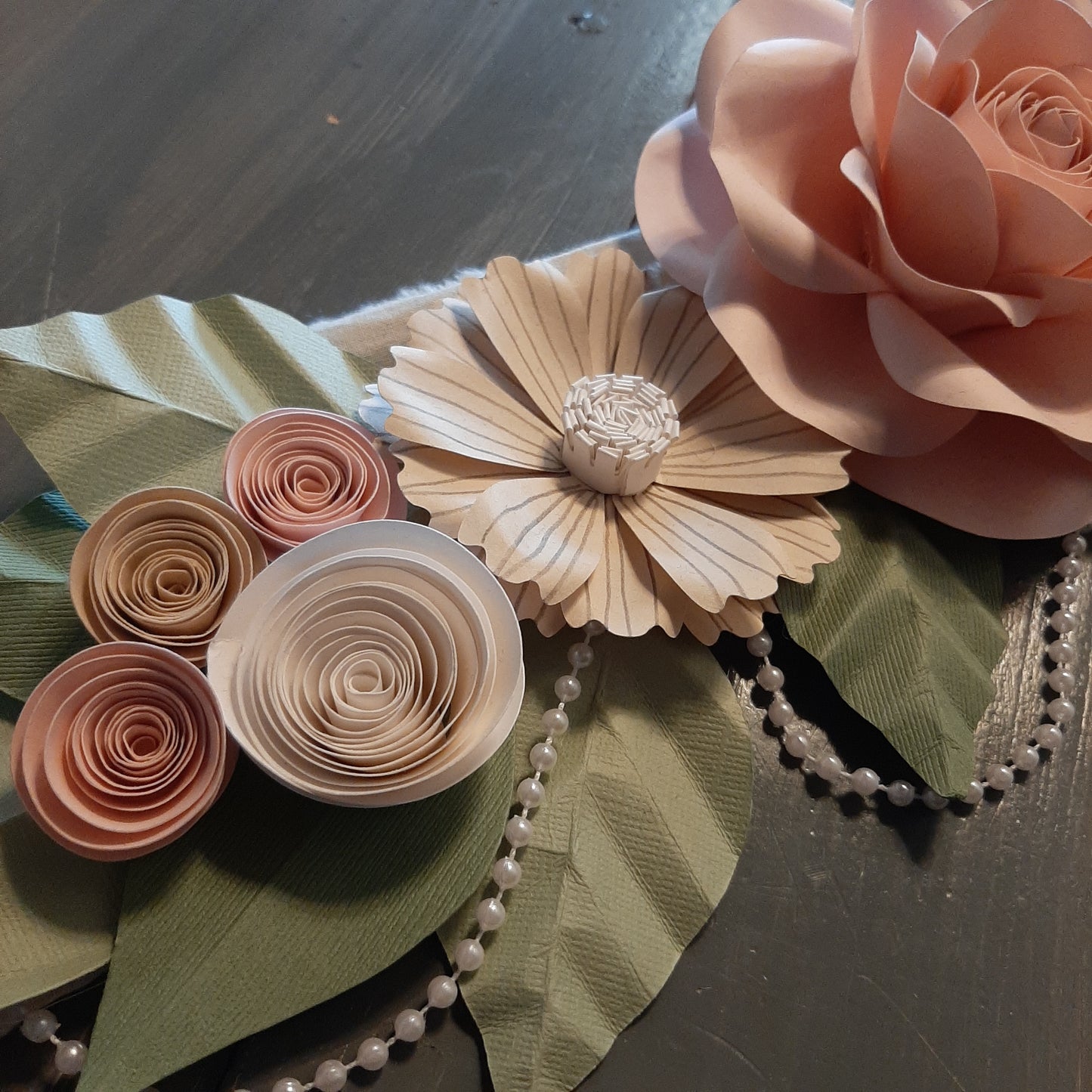 Handcrafted Paper Flower Maternity Belt