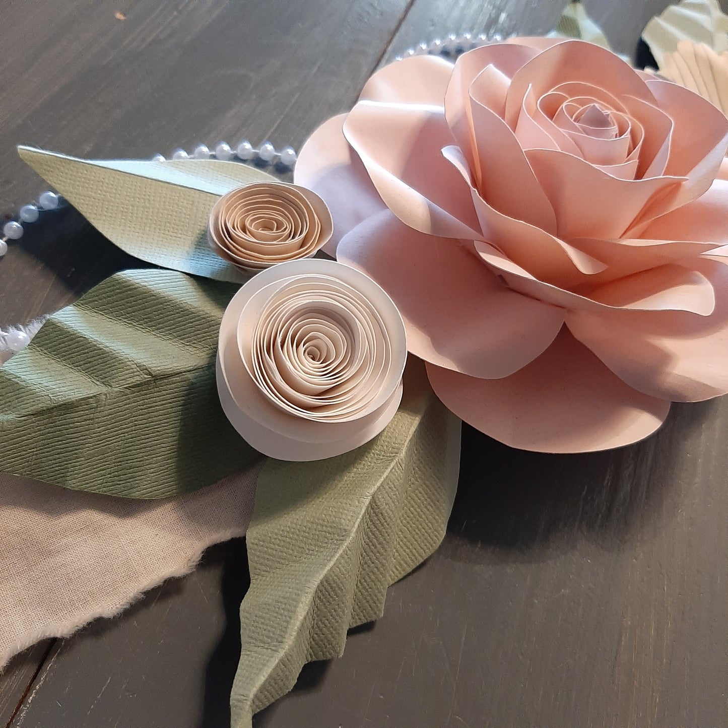 Handcrafted Paper Flower Maternity Belt