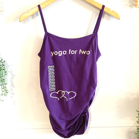 'Yoga For Two' strappy graphic tank, Purple