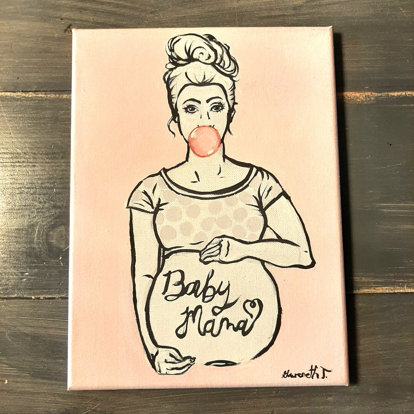 'Baby Mama' Acrylic Painting
