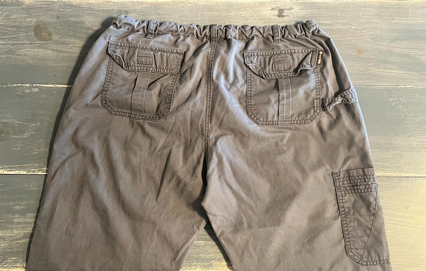 Under-belly 27” cuffed hem pants, Grey