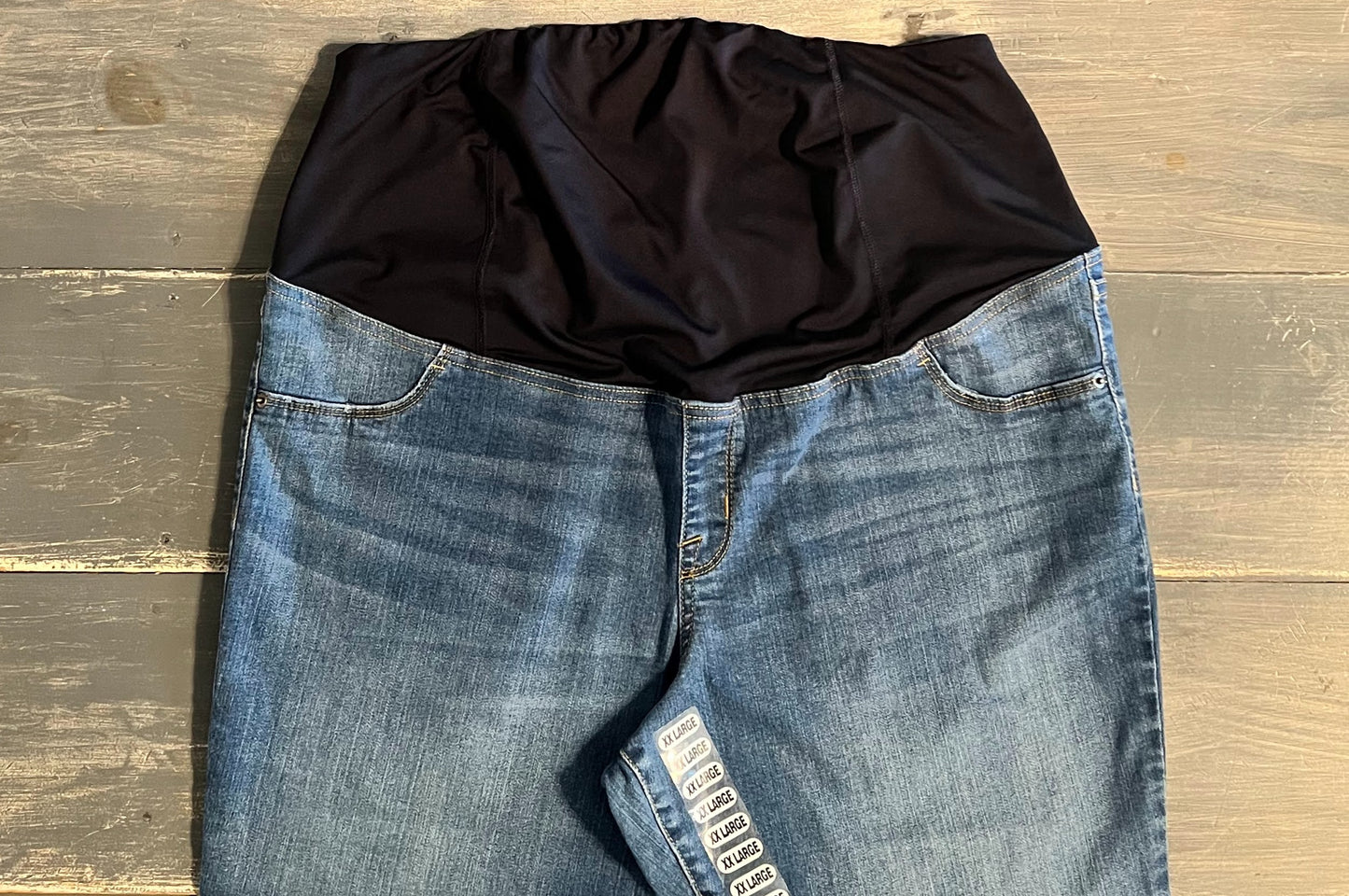 Convertible panel 24" skinny jeans, Medium wash