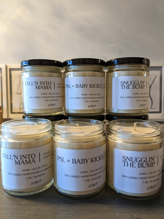 Hand-poured soy candles, Asst'd