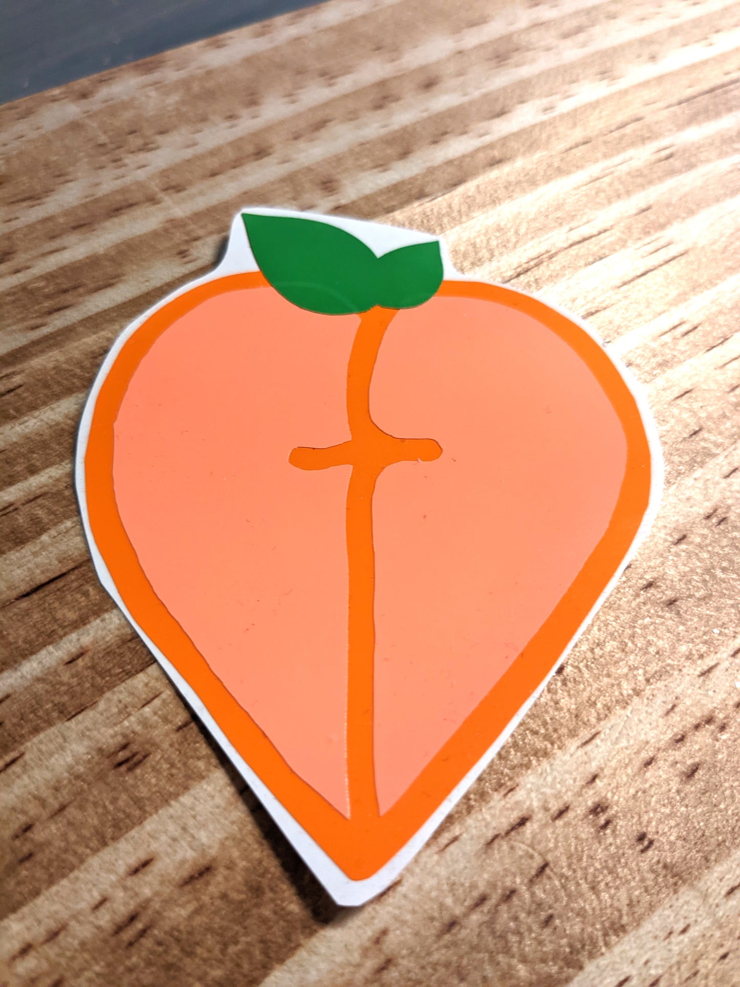 Self-love 'peach' die-cut vinyl sticker