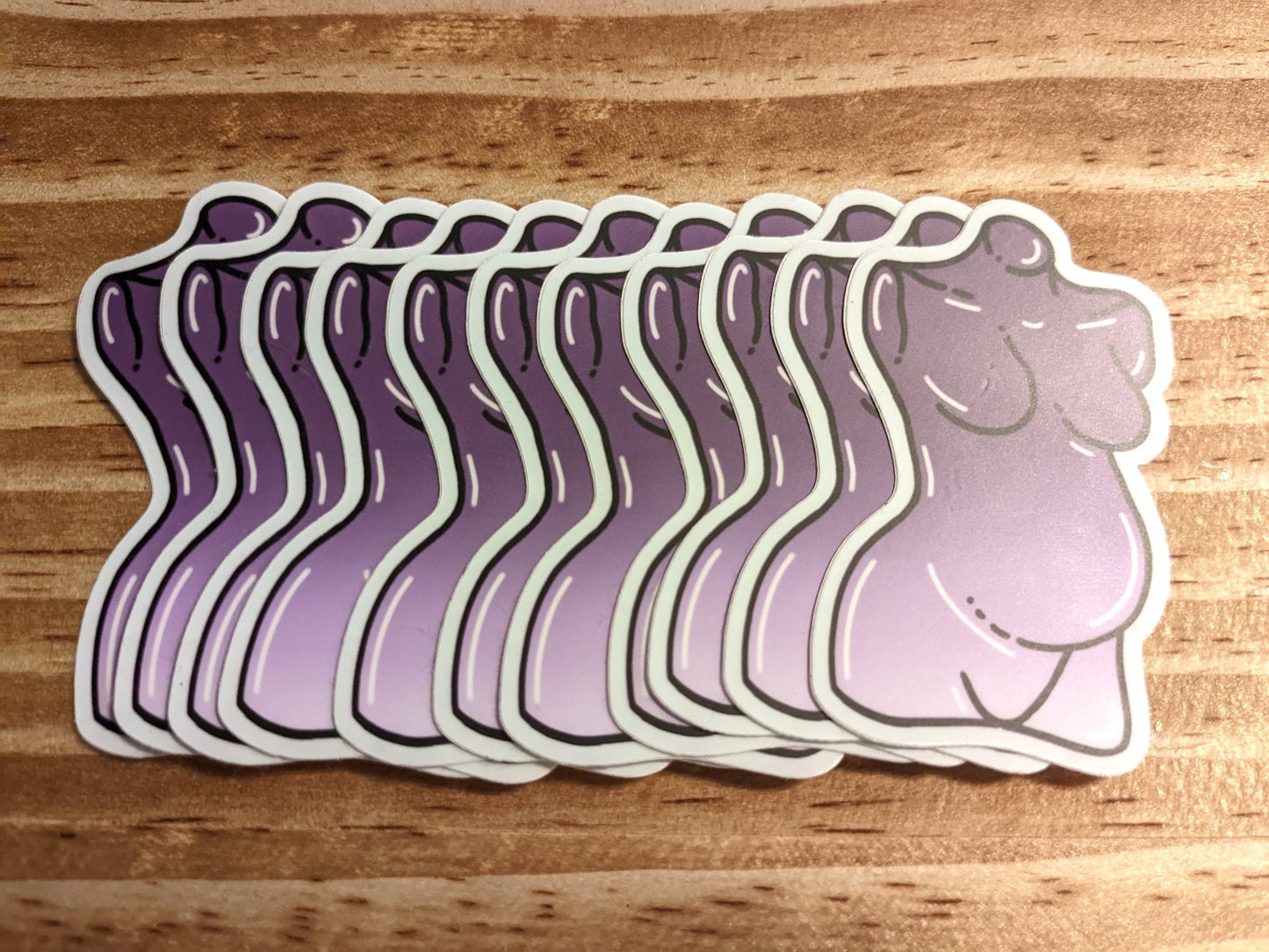 Pregnant goddess die-cut vinyl sticker, Asst'd