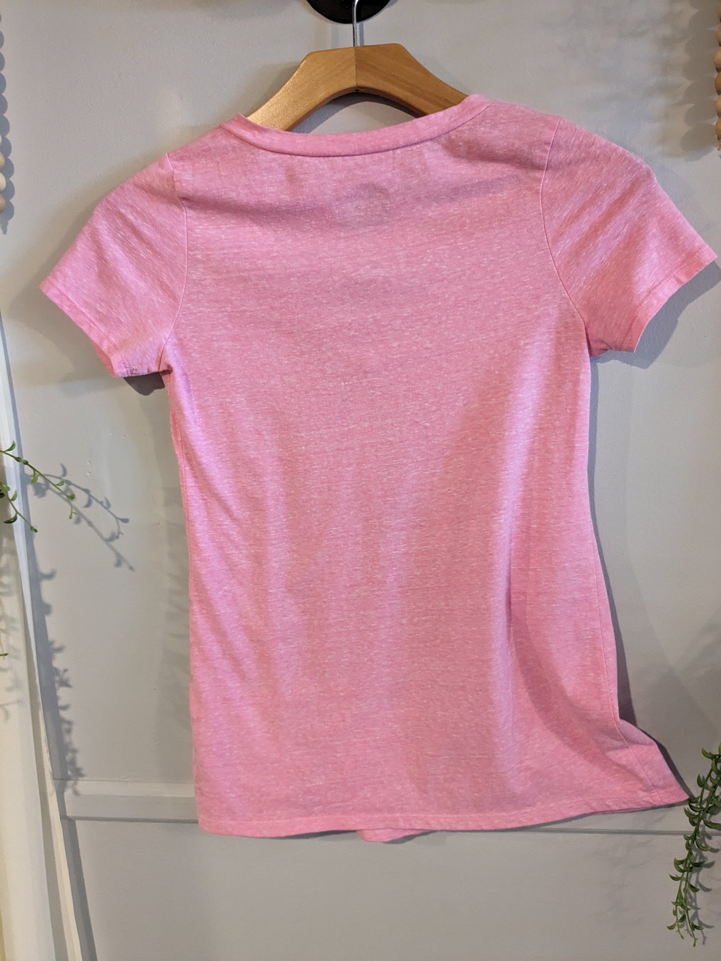 Relaxed fit SS v-neck lounge tee, Pink