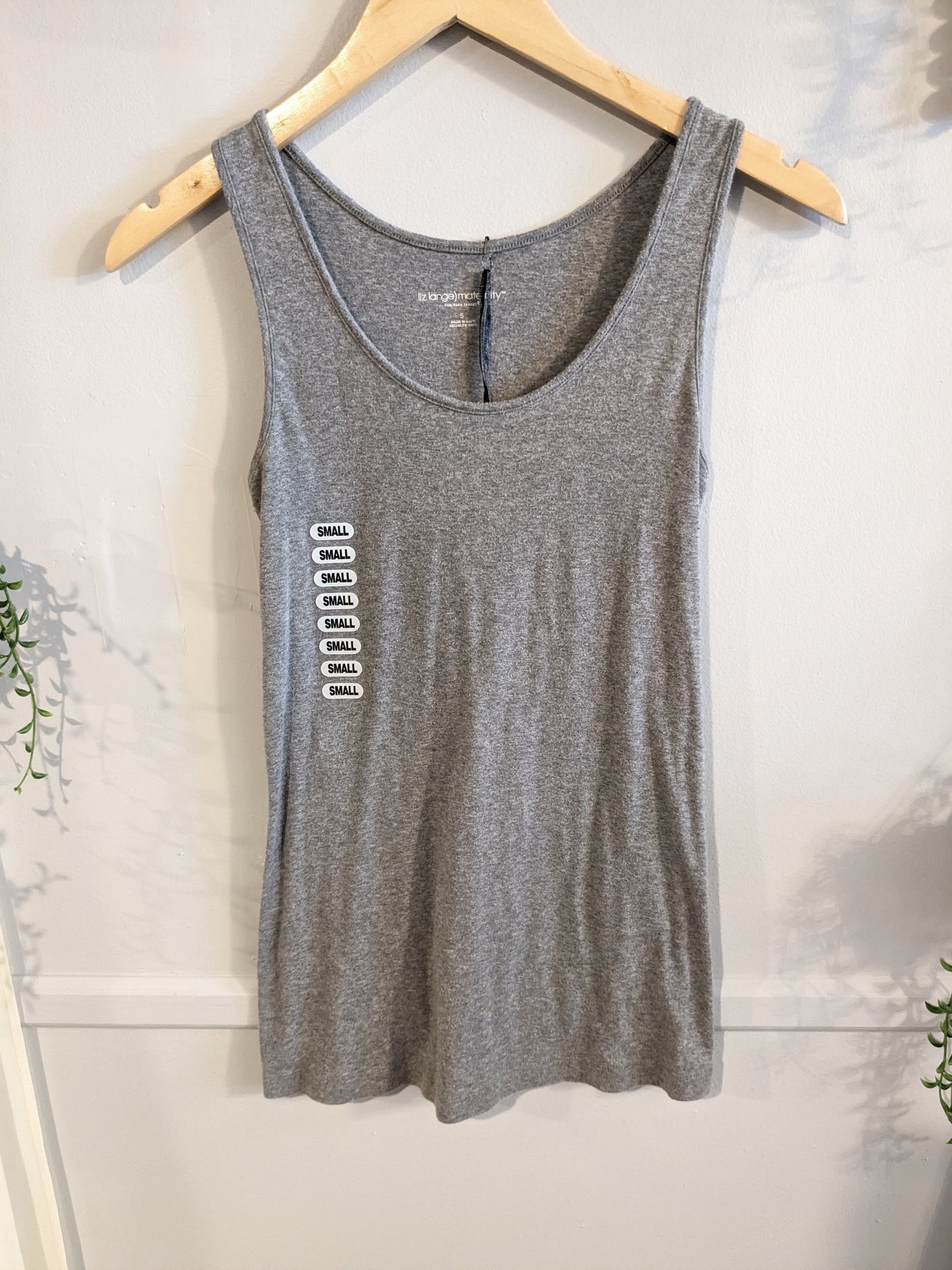 Classic fitted round neck tank, Grey