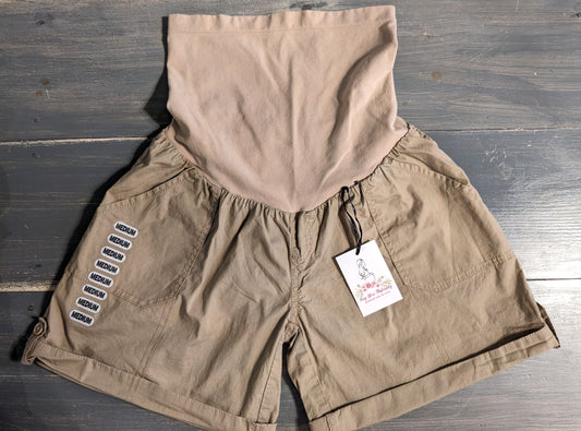 Casual full panel 6.5" rolled cuff shorts, Sand