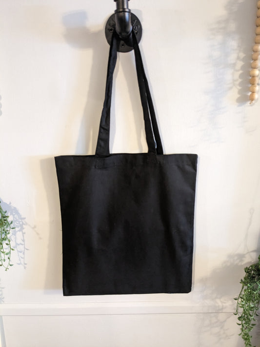 Postpartum bellies self-love tote bag, Black