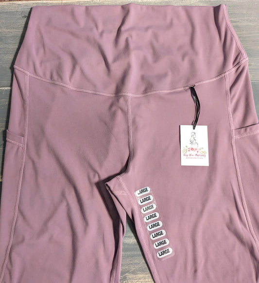 Active full panel 17" cropped pocket leggings, Mauve